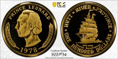 1978 $100 X-10 Discovery of Hawaii Fantasy PR69DCAM