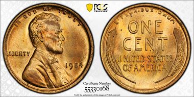 1924 1C MS66+ RD