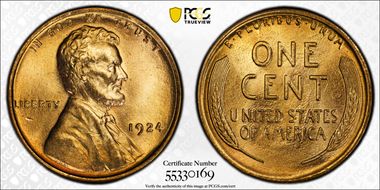 1924 1C MS66+ RD