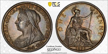 1895 1D S-3961 MS62BN