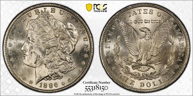 1886 $1 MS63