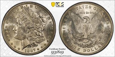1887 $1 MS63