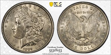 1889 $1 AU58