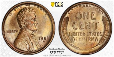 1921-S 1C MS65RD