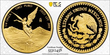 2020-Mo 1/4 oz Libertad Au PR70DCAM