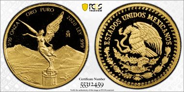 2020-Mo 1/10 oz Libertad Au PR70DCAM