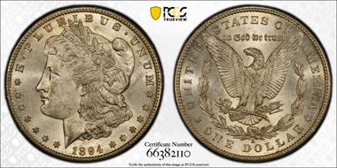1894-S $1 AU58