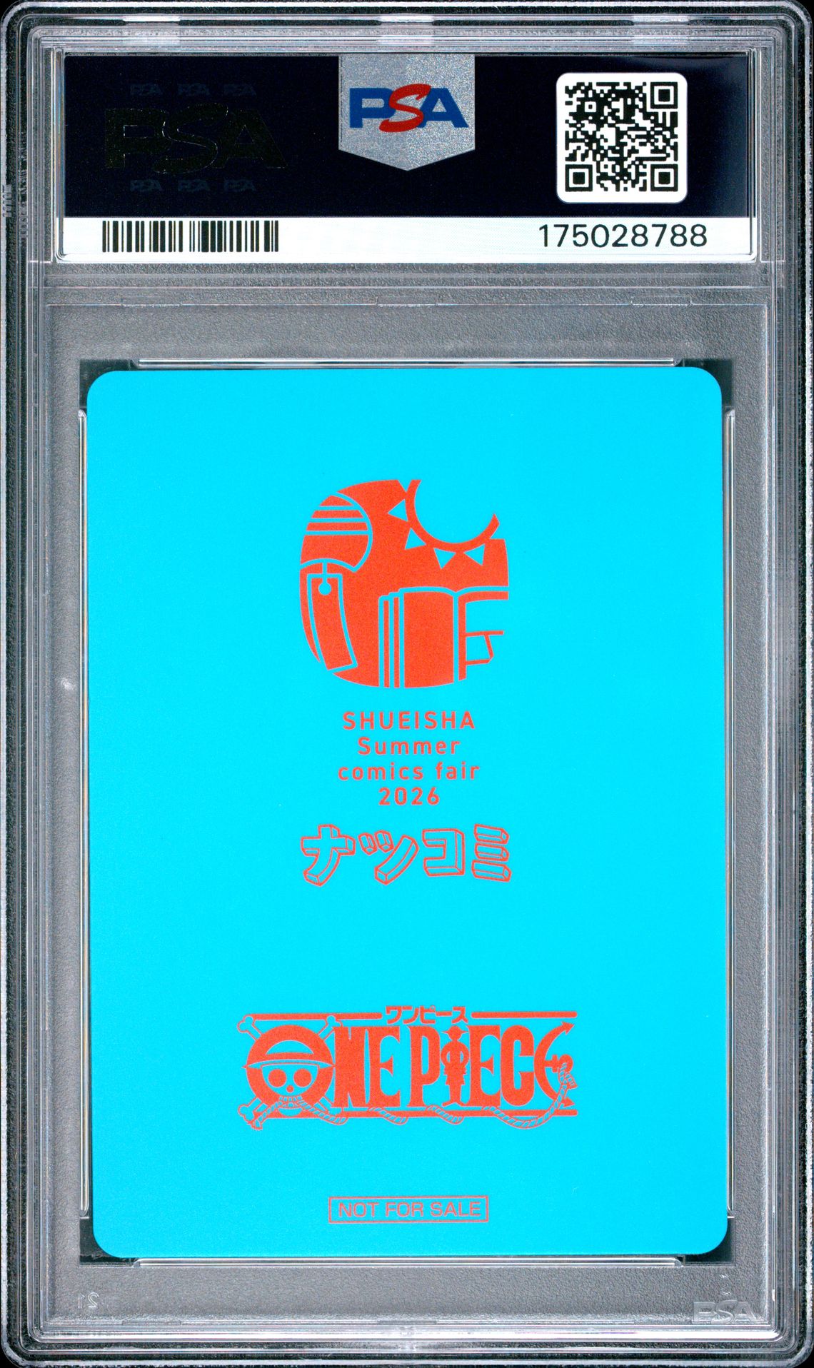 2026 Shueisha Summer Comics Fair Natsucomi 2026 Meta-Kira Cards One Piece Gem Mt 10 back view - PSA certificate #175028788