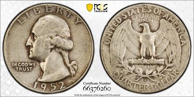1952-D 25C VF35