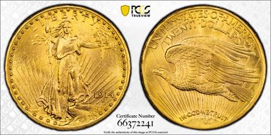 1914-D $20 MS64
