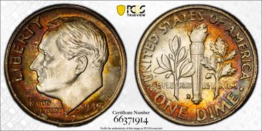 1949-S 10C MS67+ FB