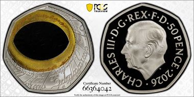 2026 50p Lord of the Rings-The One Ring Colorized Ag PR69DCAM