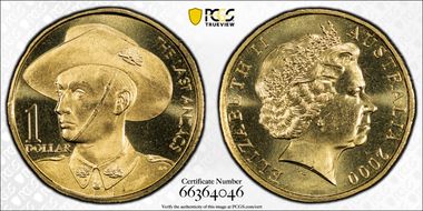 2000 $1 Last Anzacs MS68