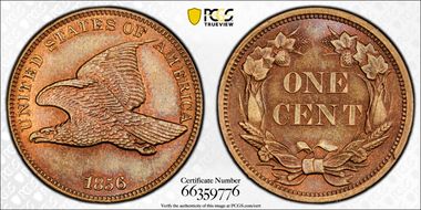 1856 1C Flying Eagle, S-9 PR66