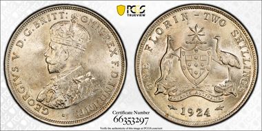 1924(m,sy) Florin MS64