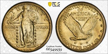 1924-D 25C MS64FH