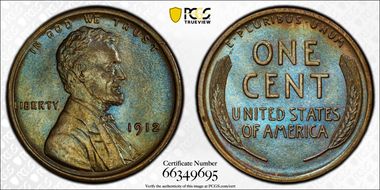 1912 1C MS66+ BN