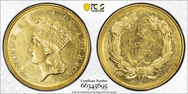 1854-O $3 MS61