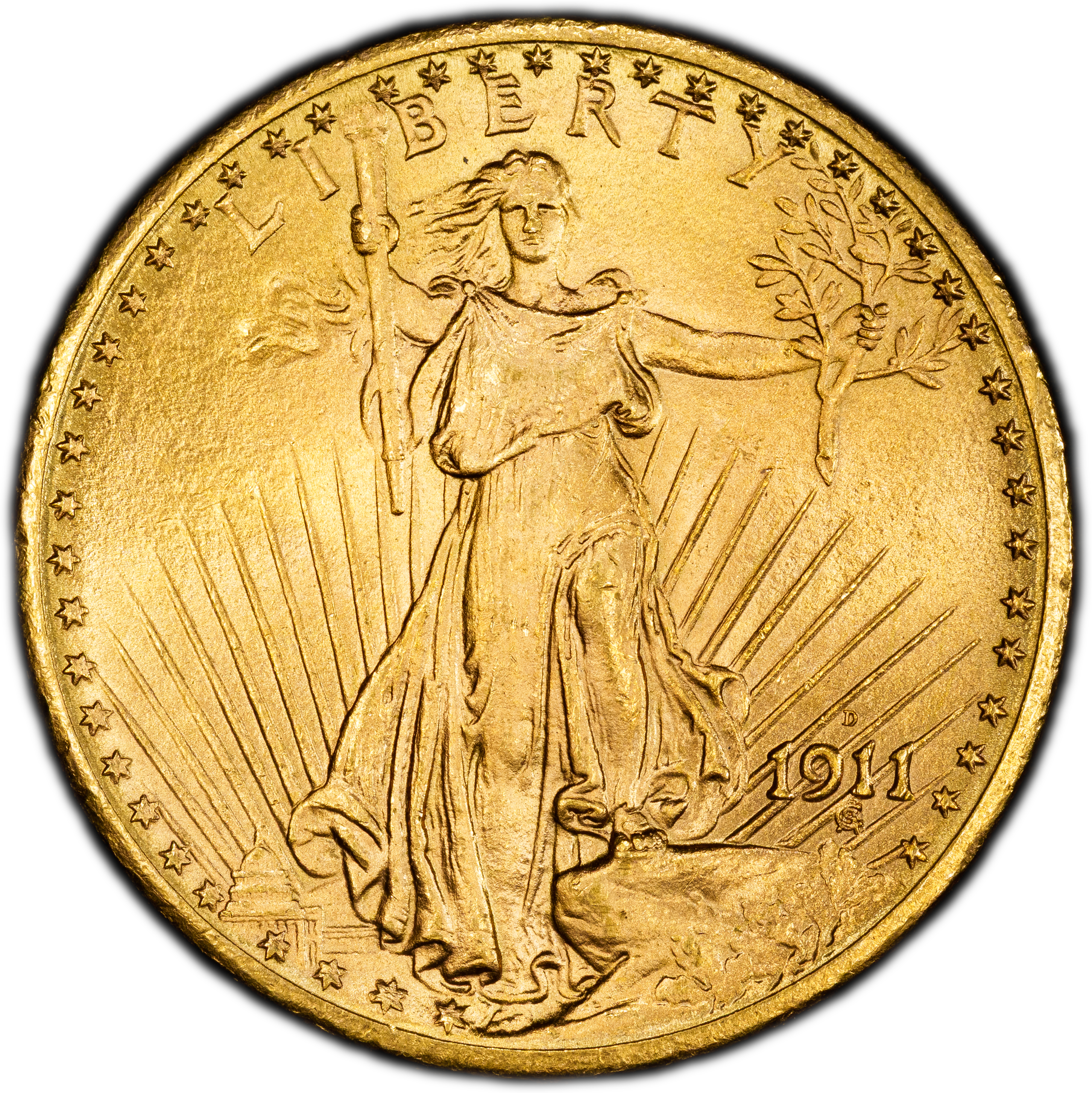 1911-D $20 MS