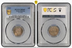 1901 6D S-3941 MS65