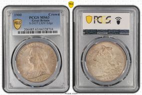 1900 Crown S-3937 LXIV Edge MS63