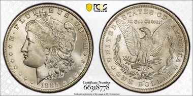 1885-O $1 MS66