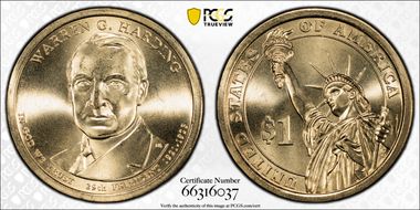 2014-P $1 Warren G. Harding Position B MS66
