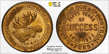1902 Token BR-574A Gnaedinger & Sons MS64RD