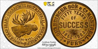 1902 Token BR-574A Gnaedinger & Sons MS65RD