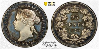 1870 25C Plain Edge SP64