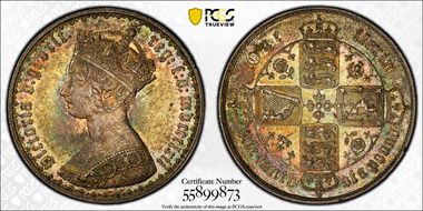 1862 Florin S-3891 ESC-2847 AU58
