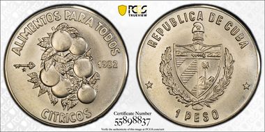 1982 Peso F.A.O. - Citrus Fruit MS68
