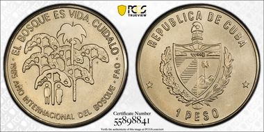 1985 Peso F.A.O. - Year of the Forest MS68