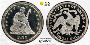 1890 25C PR65CAM