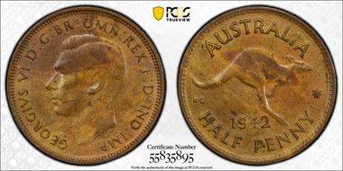 1942(p) 1/2D MS63BN