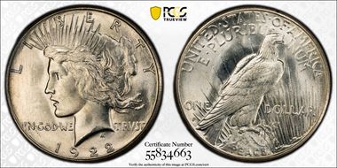 1922-S $1 MS66