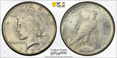 1934-D $1 MS66+