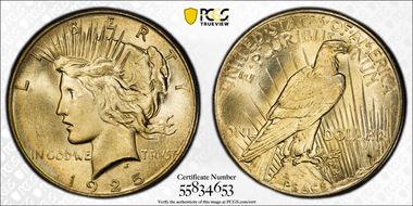 1925 $1 MS67+