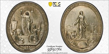 1892 Medal Colegio San José de los Infantes Ag Merit in Morals and Education N1