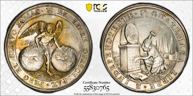 1821 Medal Fonrobert-7206 Ag Independence N1