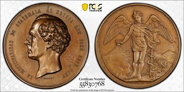 1857 Medal FMG-1b Bronzed Jose Luna MS62