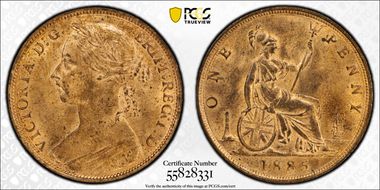 1885 1D S-3954 MS64RB