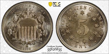 1868 5C MS66