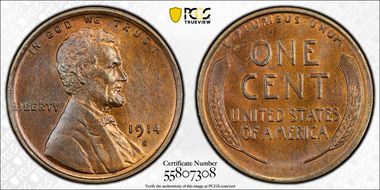 1914-S 1C MS66BN