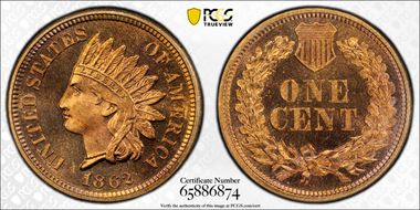 1862 1C PR66CAM