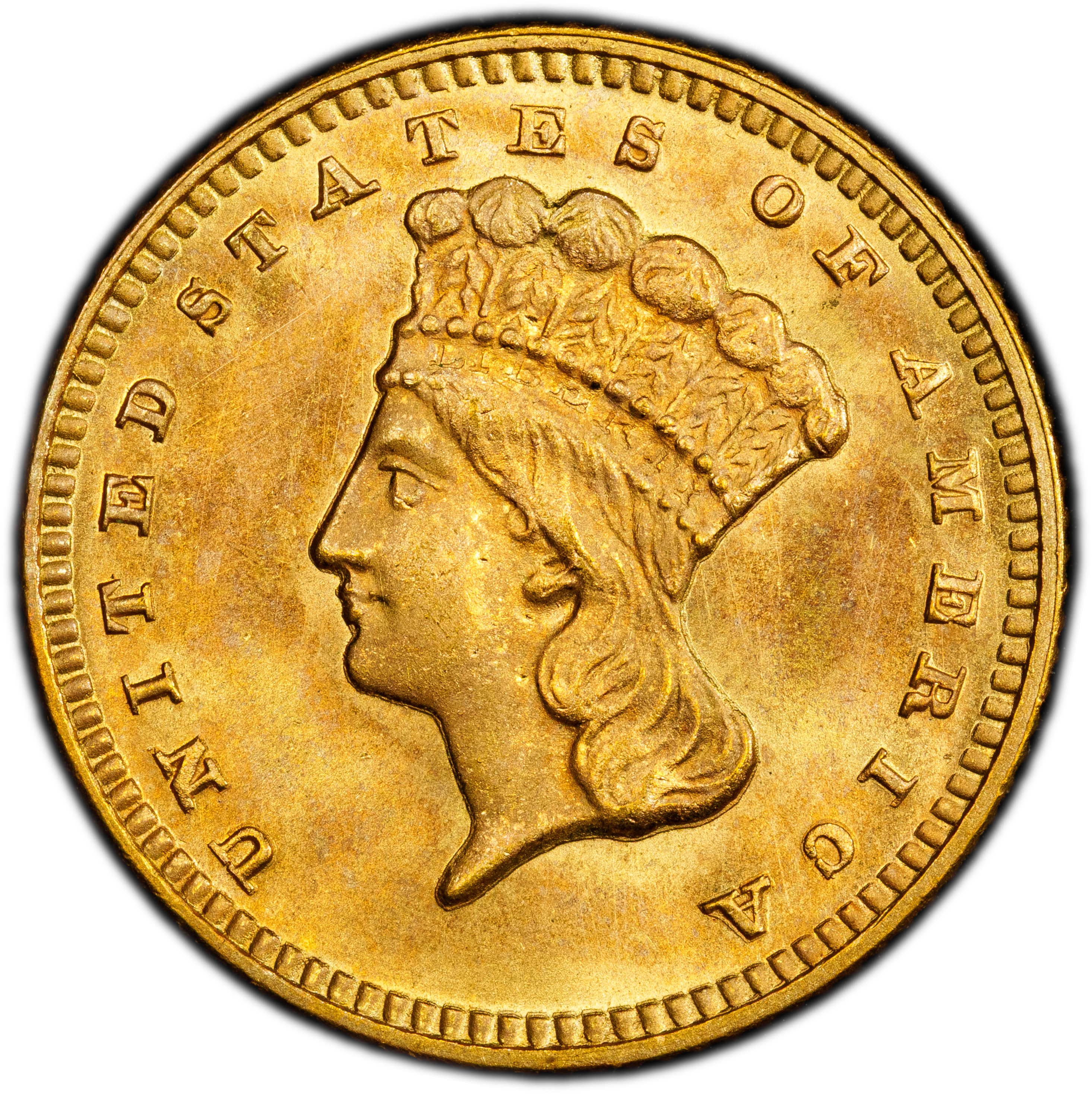 1873 G$1 Open 3 MS