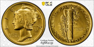"1916" W (2026) 10C Mercury Au w/ Liberty Bell 250 Privy SP70
