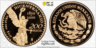 2010-Mo 200 P Bicentenary KM-932 Au PR70DCAM