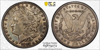 1892-CC $1 AU58