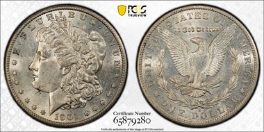 1901-S $1 AU58